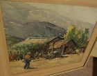 WILLIAM T. McDERMITT (1884-1961) watercolor landscape "Mexico 1940" by well listed California artist