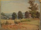 American impressionist vintage landscape painting