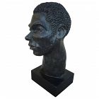 Terra cotta original sculpture of a man's head signed MARION GOODMAN