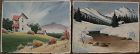 KEN DECKER (1926-1994) **PAIR** California Scene watercolor double sided landscape paintings