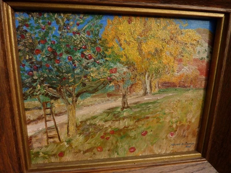 Southwestern American landscape painting probably New Mexico signed MIRIAM K. PARKER