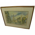 VIRGINIA FOUCHE BOLTON (1929-2004) pencil signed print of Charleston South Carolina scene