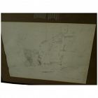 Hudson River School American 1859 pencil drawing of noted Catskill rocky gorge