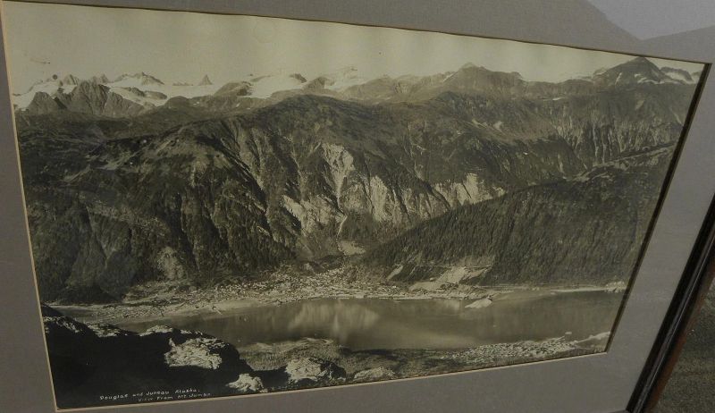 ED ANDREWS (1872-1937) Alaskana panoramic black and white photograph of Juneau Alaska by noted photographer