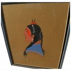 WOODROW WILSON BIG BOW (1914-1988) Native American art original gouache painting