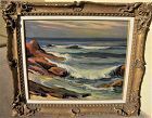 CHRISTIAN VON SCHNEIDAU (1893-1976) California plein air art seascape painting "Laguna Waves"