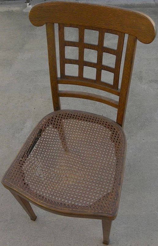 JOSEF HOFFMANN (1870-1956) Wiener Werkstatte early 20th century chair with labels of Jakob/Josef Kohn