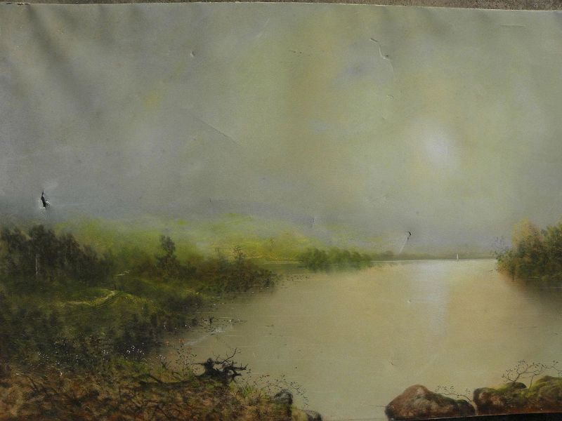 GEORGE DOUGLAS BREWERTON (1827-1901) luminous pastel landscape drawing by noted American artist