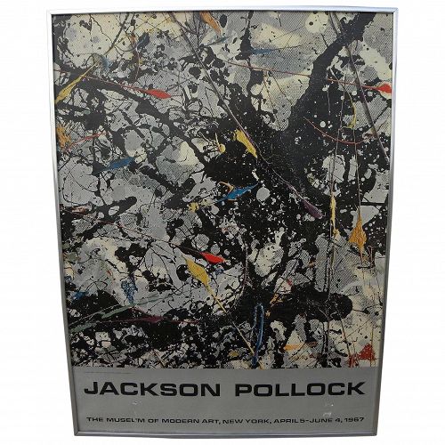 JACKSON POLLOCK (1912-1956) original 1967 Museum of Modern Art poster as-is condition