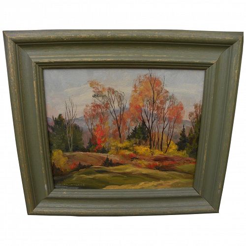 VIVIAN WALKER (1903-1972) Canadian impressionist art autumn landscape painting