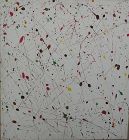 Contemporary American abstract art splatter "drip" painting in style of Sam Francis