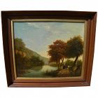 Mid 19th century French signed landscape painting dated 1852