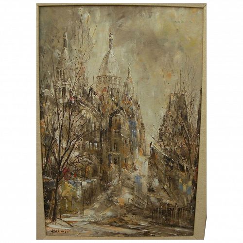 JUNJI YAMASHITA (1940-) Paris Montmartre impressionist painting by noted Japanese artist
