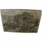 BRANSON STEVENSON (1901-1989) etching "Willow Creek Country" by noted Montana artist