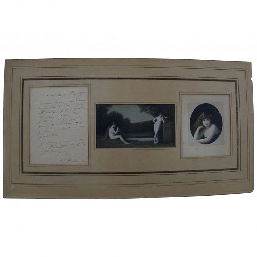 JEAN-JACQUES HENNER (1829-1905) handwritten signed letter by important French artist