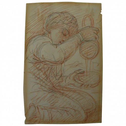 PRINCE HOARE Jr. (1755-1834) English Old Master pencil and chalk drawing