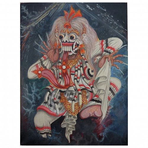 Indonesian or Chinese art contemporary painting of traditional dancer