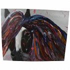 Contemporary semi abstract painting of a horse head