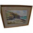 GLADYS DAY early 20th century California art impressionist watercolor La Jolla painting