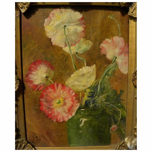 Old floral still life signed with monogram