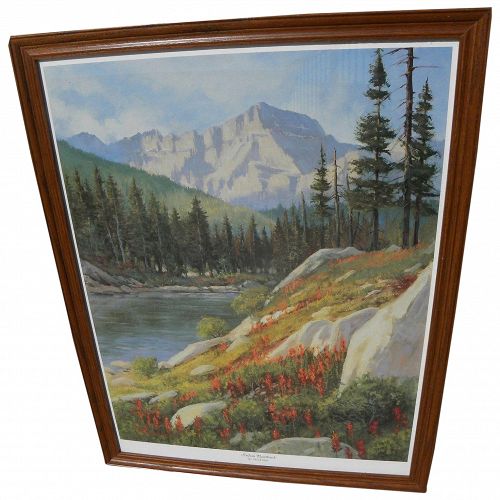 MARK OGLE (1952-) limited edition hand signed print of Glacier Park Montana landscape