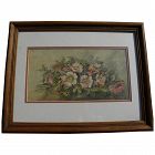 Circa 1900 signed watercolor of wild roses