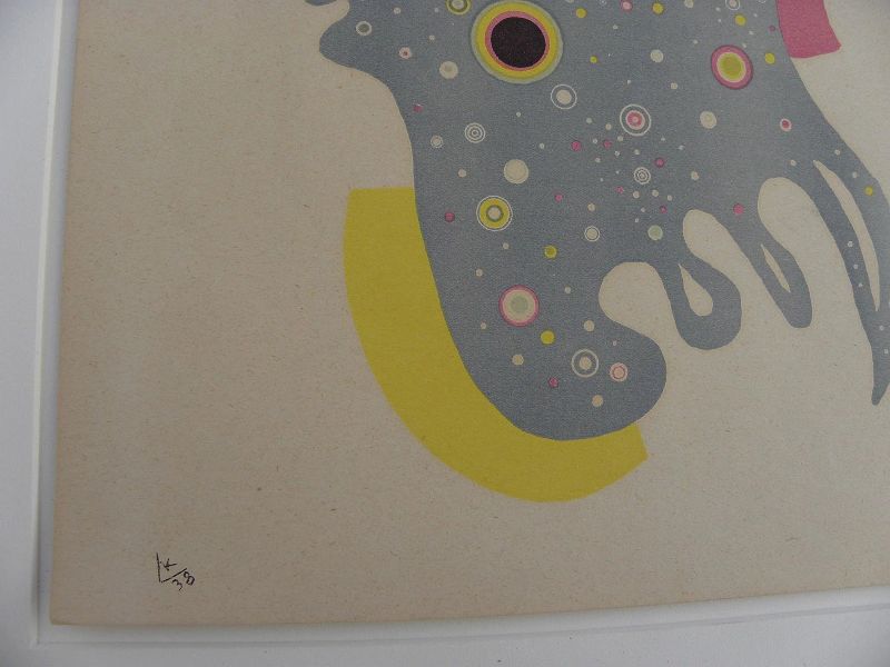 WASSILY KANDINSKY (1866-1944) plate signed 1938 Mourlot lithograph &quot;Stars&quot; for Verve
