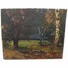 OSWALD SCHLOMBS (1876-1926) impressionist oil landscape painting