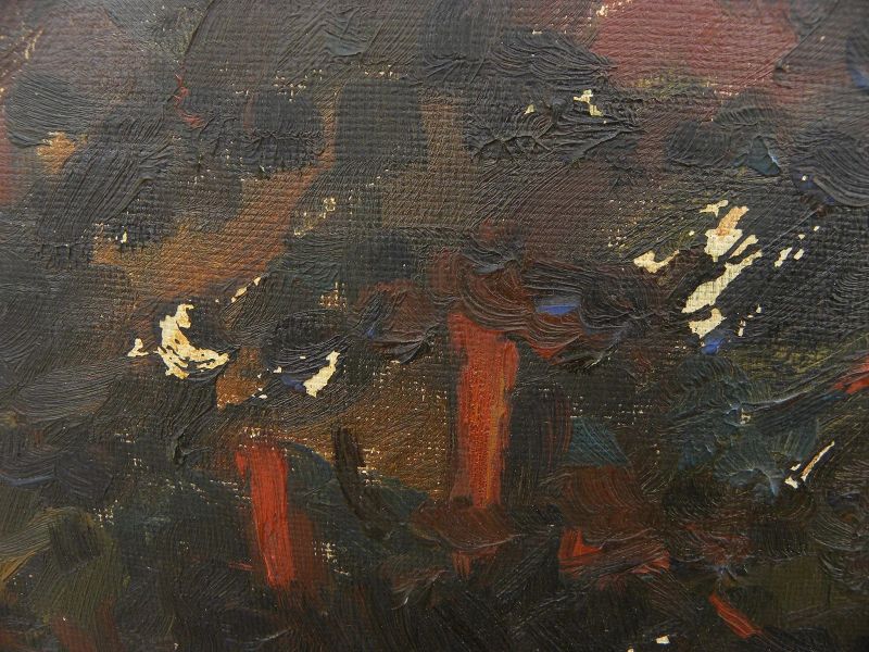 OSWALD SCHLOMBS (1876-1926) impressionist oil landscape painting