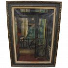 Circa 1920's old unsigned painting with modernist qualities