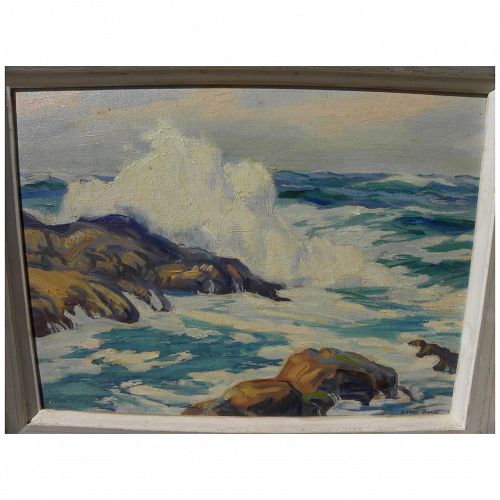 ALFRED JAMES WANDS (1904-1998) American impressionist art seascape painting by noted Colorado artist