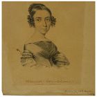 ALFRED THOMAS AGATE (1812-1846) small portrait drawing of a young woman by well listed American artist, dated 1837