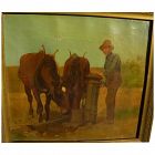 American 19th century art pastoral signed painting probably by SAMUEL S. CARR (1837-1908)