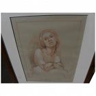 Contemporary fine pencil sepia drawing in Old Master style by noted California artist JOHN BROWNFIELD