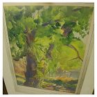 Impressionist vintage American watercolor landscape signed Paula Day