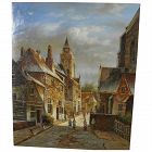 Contemporary Old Master style painting of a Dutch street scene