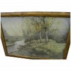 American early 20th century pastel landscape painting