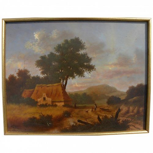 WILLIAM GALVEZ Dutch Old Master style landscape painting noted California contemporary artist