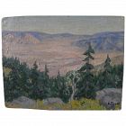 LYDIA B. FLORET impressionist 1944 California Mojave Desert landscape painting by 20th century American artist