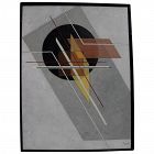 Contemporary Suprematism abstract composition signed painting