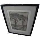 BEN MESSICK (1891-1981) California art vintage rare etching by noted Regionalist artist and instructor