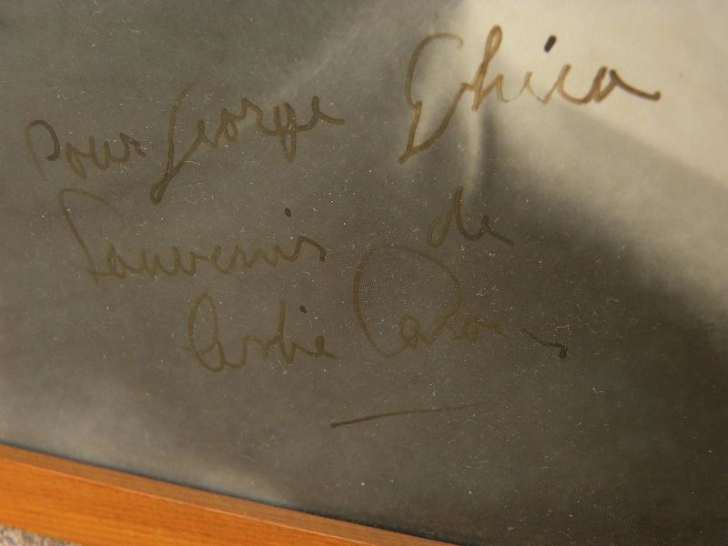 Actress LESLIE CARON (1931-) inscribed autograph vintage photo circa early 1960's