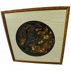 Decorative Victorian needlework fragment nicely framed