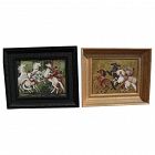 PORTER WOODRUFF 1894-1959 PAIR elegant paintings men and horses noted Vogue illustrator artist