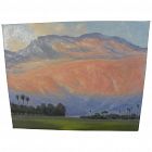 California plein air art contemporary impressionist painting of Palm Springs area desert golf course