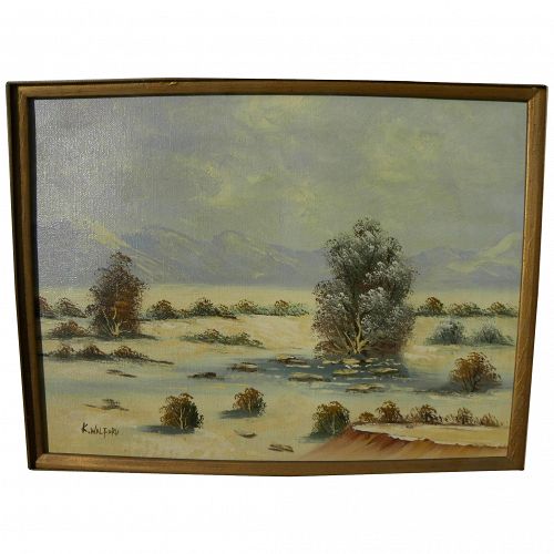 KENNETH WALFORD (20th century California) plein air desert painting