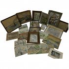 Group of 21 watercolor 1940's paintings of Old World scenes by German artist