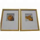 JOHN KELLEY **pair** of pastel drawings of fruit by contemporary Alabama artist