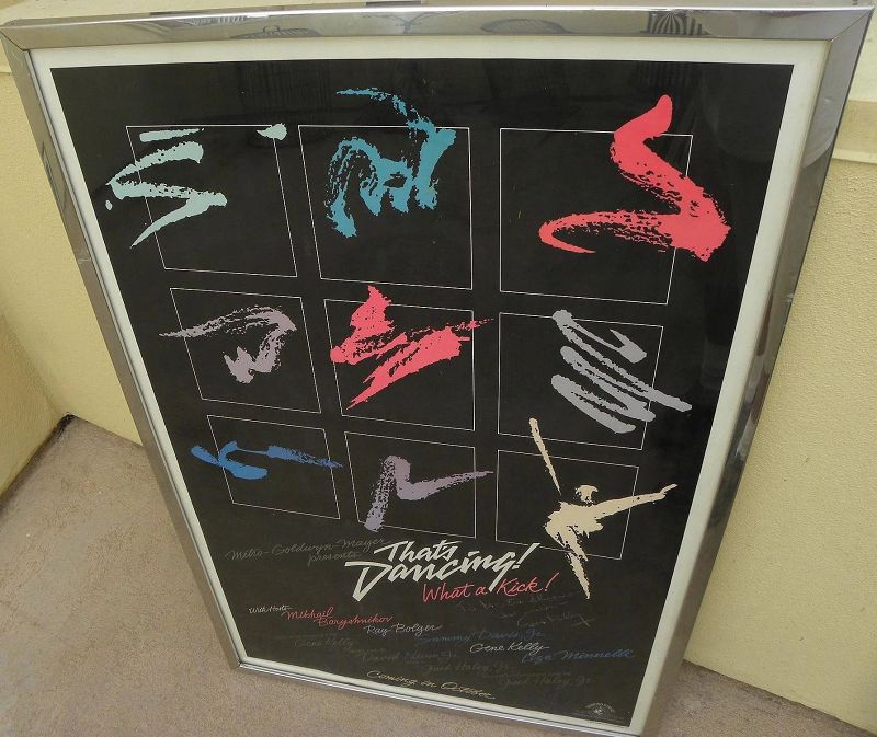 GENE KELLY famed choreographer and dancer signed and inscribed 1984 movie poster "That's Dancing"
