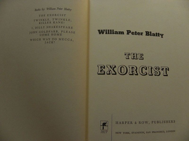 William Peter Blatty SIGNED copy of 1971 book &quot;The Exorcist&quot; autograph